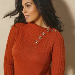 Robe pull maille torsadée