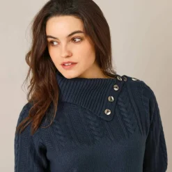 Robe pull maille torsadée