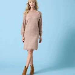 Robe pull Spécial Petites, maille fantaisie toucher doux