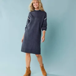 Robe-pull spécial Petites rayures contrastées