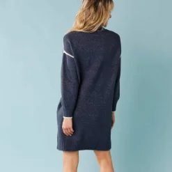 Robe-pull spécial Petites rayures contrastées