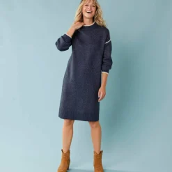 Robe-pull spécial Petites rayures contrastées