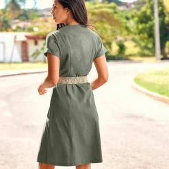 Robe saharienne boutonnée