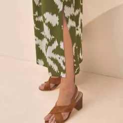 Robe saharienne imprimée, manches courtes