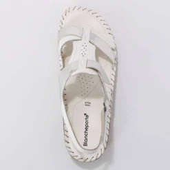 Sandales bicolores en cuir extra souple