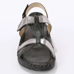 Sandales bicolores en cuir ultra souple