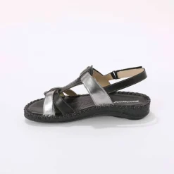 Sandales bicolores en cuir ultra souple