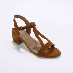 Sandales brides à talons en cuir certifié LWG