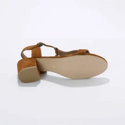 Sandales brides à talons en cuir certifié LWG