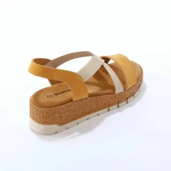 Sandales compensées brides croisées