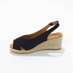 Sandales compensées corde à talon et bout ouverts