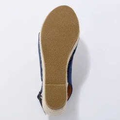 Sandales compensées corde à talon et bout ouverts