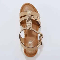 Sandales compensées fantaisie