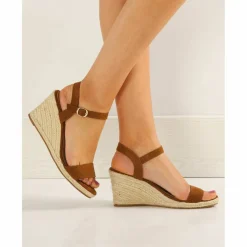 Sandales compensées talon corde
