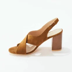 Sandales croisées à talon
