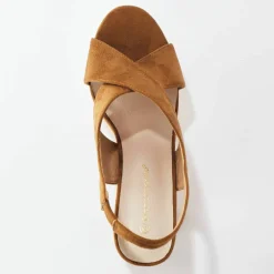 Sandales croisées à talon