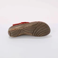 Sandales cuir bicolore extra souple