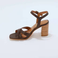 Sandales cuir à talon