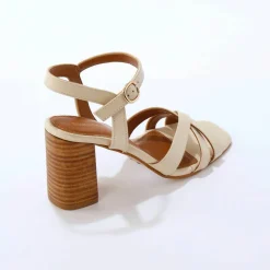 Sandales cuir à talon