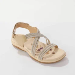 Sandales de marche brides élastiquées et scratchées