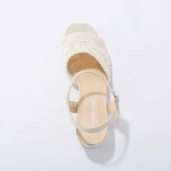 Sandales effet macramé à talon
