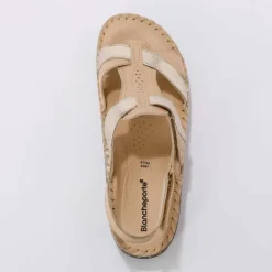Sandales en cuir extra souple bicolores