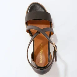 Sandales en cuir à talon