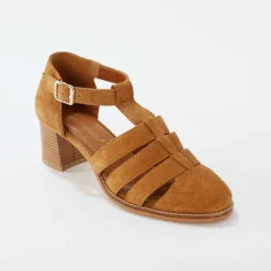 Sandales en cuir à talon