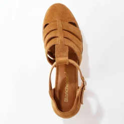 Sandales en cuir à talon