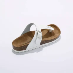 Sandales entredoigts cuir à boucle réglable