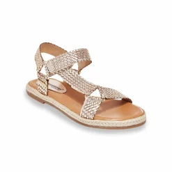 Sandales plates en cuir tressé Hipsto