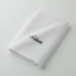 Serviette de bain nid d'abeille Colombine®, personnalisable, 240 g/m2