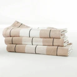 Serviette de table carreaux tissé teint - lot de 3