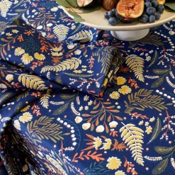 Serviette de table en coton imprimé herbier - lot de 3
