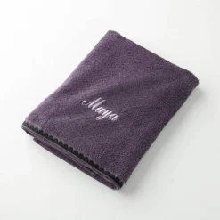 Serviettes de bain finition broderie fantaisie personnalisable - 420g/m2