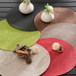 Set de table rond bambou - Lot de 4