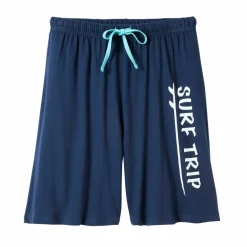 Short de pyjama coton bleu marine
