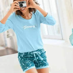 Short de pyjama – fleuri émeraude
