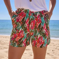 Short large fluide imprimé etnique