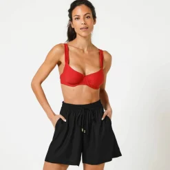 Short large fluide uni, viscose