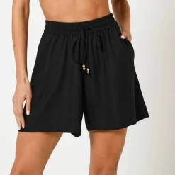Short large fluide uni, viscose