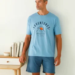 Short pyjama coton uni