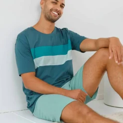 Short pyjama coton uni