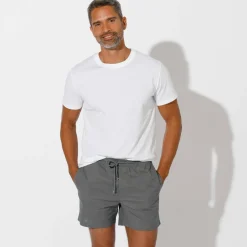 Short toile ceinture élastiquée