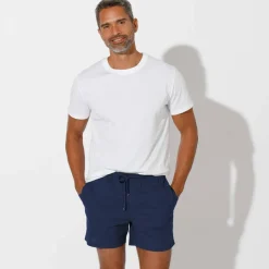 Short toile ceinture élastiquée