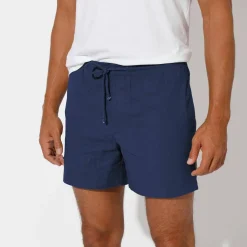 Short toile ceinture élastiquée