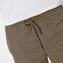Short toile ceinture élastiquée