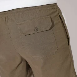 Short toile ceinture élastiquée