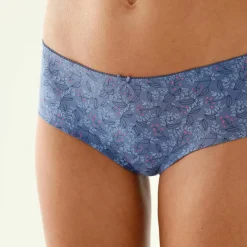 Shorty coton stretch imprimé "paon" - lot de 4