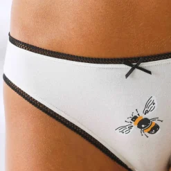 Slip coton imprimé motifs "abeilles" assortis – Lot de 4
